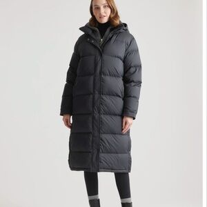 ❤️ Quince Responsible Down Long Puffer Jacket Black Large